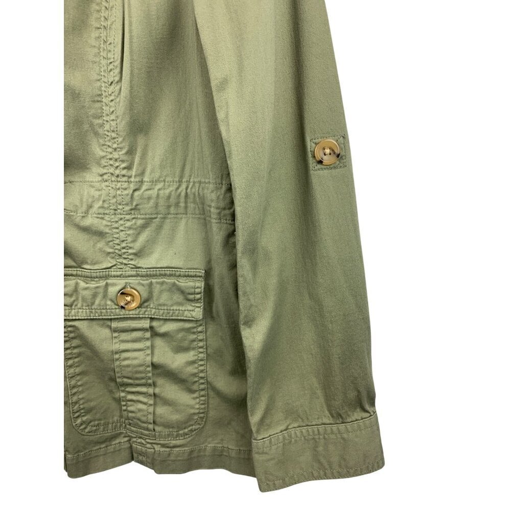 Womens Vintage Motto Olive Green Utility Jacket XS - Picture 5 of 7